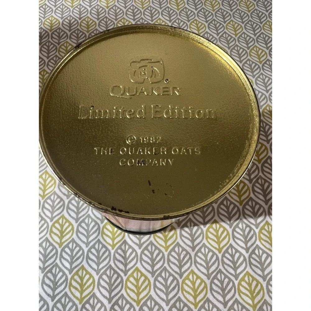 Vtg Quaker Old Fashioned Limited Edition Tin 1982 Cereal Advertising Original